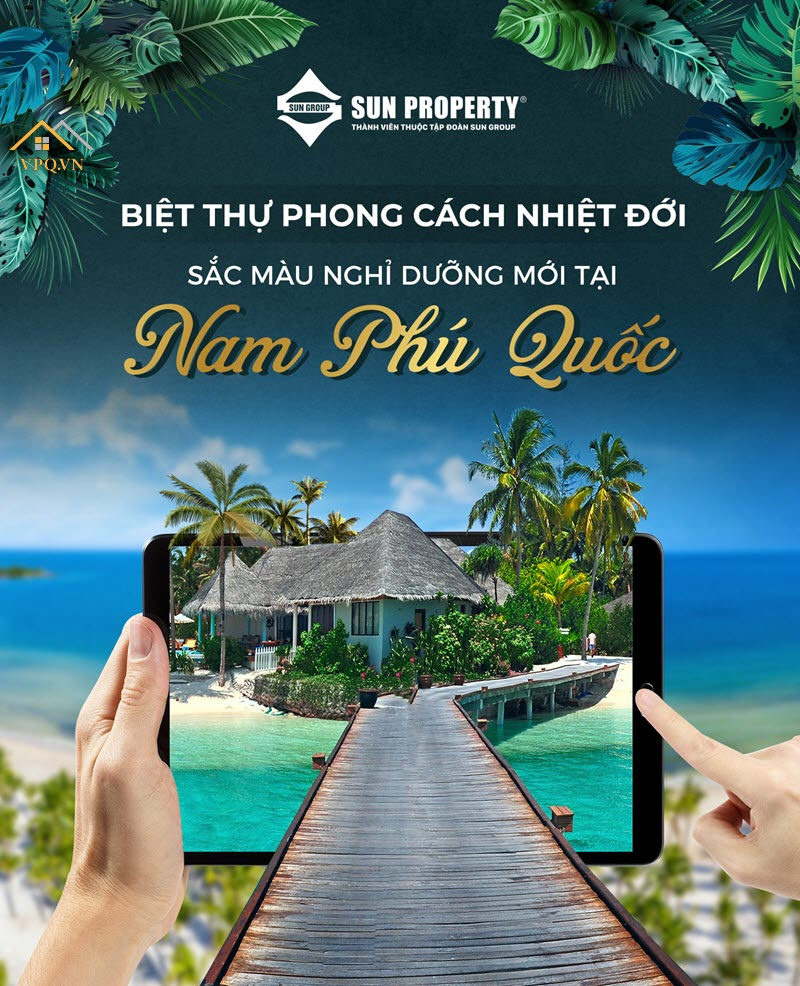 Biệt thự phong c&aacute;ch nhiệt đới tại B&atilde;i Kem Ph&uacute; Quốc